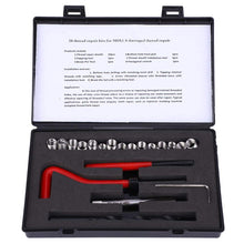 20Pcs Thread Repair Kit, Stainless Steel M8x1 Rethreading Tap Set for Female Thread Repairing Accessory Assortment Kit, Sturdy and Durable for Auto Parts, Air Separation Equipment, Radiators, etc