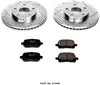 Power Stop K1058 Front Brake Kit with Drilled/Slotted Brake Rotors and Z23 Evolution Ceramic Brake Pads