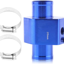 VGEBY Car Aluminum Water Temp Temperature Joint Pipe Sensor Gauge Radiator Hose Adapter Clamps 26-40MM (Size : 26MM)