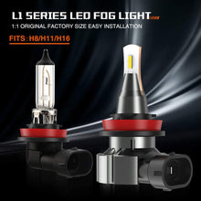 SEALIGHT H11 H8 H16 LED Fog Light Bulb, 5000 Lumens 6000K Extremely Bright Xenon White, Halogen Fog Light Daytime Running Light Bulbs Replacement, Pack of 2