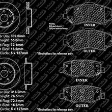 [Front + Rear] Max Brakes Premium XD Rotors with Carbon Ceramic Pads KT053223