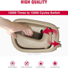 AUTEX Door Handle 4pcs Interior Front Rear Left Right Driver Passenger Side Compatible with Toyota Corolla 1998 1999 2000 2001 2002 Beige Door Handle 79501 79500 80889 80890