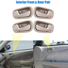 NPAUTO Interior Front Rear Door Handles Driver Passenger Side Pair for 1998 1999 2000 2001 2002 Toyota Corolla Chevy Prizm Manual Lock Beige/Tan