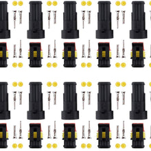 MUYI 10 Kit 2 Pin Way Waterproof Electrical Connector 1.5mm Series Terminals Water Resistend