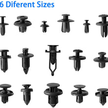 Shineyoo Car Retainer Clips Plastic Fasteners Kit Fender Rivet Clips 16 Most Popular Sizes-650Pcs Auto Push Pin Rivets Kit with Fastener Remover Cable Tie for GM Ford Toyota Honda Chrysler