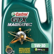 PACK OF 2 - Castrol GTX MAGNATEC 5W-30 Full Synthetic Motor Oil, 5 QT