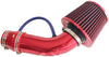 RONTEIX Universal High Flow 3 Inch Cold Air Intake Induction Pipe Hose Kit with Air Filter (Red)