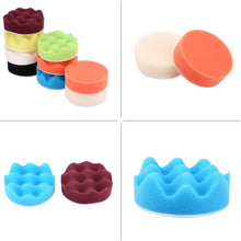 Terisass 12 Pcs/Set 3 Inch Car Cleaning Pads Auto Woolen Polisher Buffer Pad Car Sponge Buffing Polishing Pad Automotive Buffing Wax Polisher Kit
