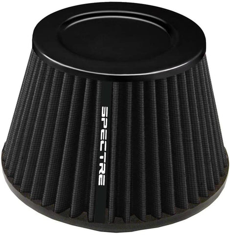 Spectre Universal Clamp-On Air Filter: High Performance, Washable Filter: Round Tapered; 4 in (102 mm) Flange ID; 5.219 in (133 mm) Height; 6.813 in (173 mm) Base; 4.719 in (120 mm) Top, SPE-HPR9615K