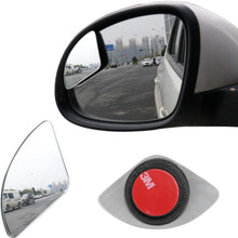 LivTee Blind Spot Mirror，Newest Fan Shaped HD Glass Frameless Convex Rear View Mirror with wide angle Adjustable Stick for Cars SUV and Trucks, Pack of 2