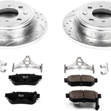 Power Stop K408 Rear Brake Kit with Drilled/Slotted Brake Rotors and Z23 Evolution Ceramic Brake Pads