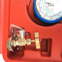 2 Way Ac Refrigerant Manifold Gauges Set,For R134a r134 R410A R404A R22 Refrigerants,Diagnostic Manifold Gauge Set w/Hoses Coupler Adapters