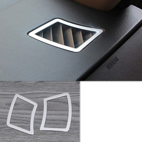 GLEETIEZ Car Interior Air Conditioner Outlet Decoration Frame Cover Trim Dashboard Air Vents Sticker,for BMW 5-Series E60 2006-2010 LHD