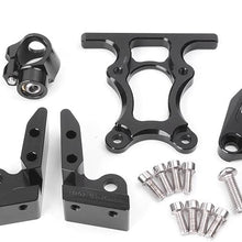 Mallofusa Motorcycle Stabilizer Steering Damper Bracket Mount Holder Kit Compatible for Yamaha MT-07 2013 2014 2015 2016 2017 Black (Black)