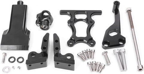 Mallofusa Motorcycle Stabilizer Steering Damper Bracket Mount Holder Kit Compatible for Yamaha MT-07 2013 2014 2015 2016 2017 Black