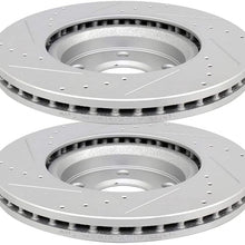 Premium Front 2pcs Drilled & Slotted brake Rotor ANPART fit for 2013-2018  Altima