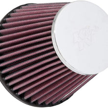 K&N Universal Clamp-On Air Filter: High Performance, Premium, Replacement Engine Filter: Flange Diameter: 2.5 In, Filter Height: 4.5 In, Flange Length: 0.6875 In, Shape: Round Tapered, RC-9420