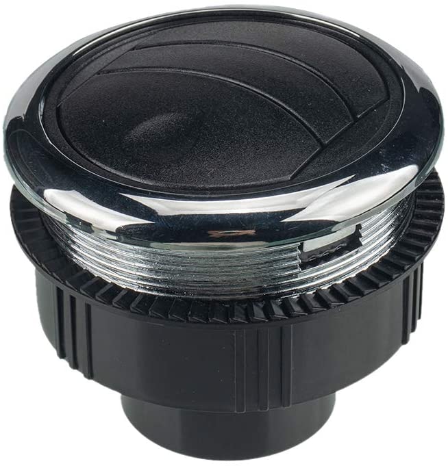DEMOTOR PERFORMANCE Universal Round A/C Air Outlet Vent For RV Bus Boat Yacht Air Conditioner Black Φ87/75/46mm