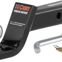 CURT 45142 Trailer Hitch Ball Mount with 2-Inch Trailer Ball & Hitch Lock, Fits 2-Inch Receiver, 7,500 lbs. GTW, 4-Inch Drop