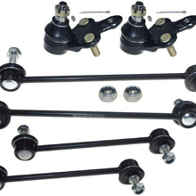 DLZ 6 Pcs Suspension Kit-2 Front Lower Ball Joint 2 Front 2 Rear Sway Bar K9499 K90311 K90312 K90313 Compatible With Avalon 1997-2004, Camry 1997-2001, Solara 1999-2003