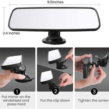 ELUTO Rear View Mirror Anti-glare Mirror Universal Interior RearView Mirror with Suction Cup for Car Truck SUV 9.5’’(240mm)