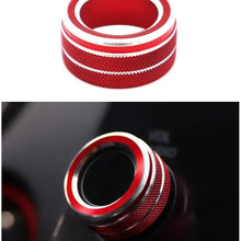 Thor-Ind 4pcs Aluminum Interior Console Trim for Honda CRV CR-V 2017 2018 2019 AC Air Conditioning Knob Start Stop Button Navigation Volume Knob Cover Trim (Red)