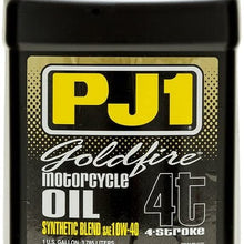 PJ1 9-32-1G Goldfire 10W-40 Synthetic Blend Motorcycle Engine Oil, 1 gallon