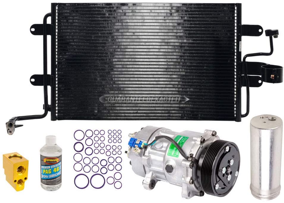 For VW Golf Jetta VR6 Mk4 2000-2005 A/C Kit w/AC Compressor Condenser Drier - BuyAutoParts 60-89884CK New