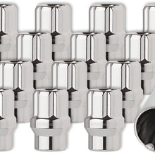 DPAccessories LOE2L6HCSCH04020 20 Chrome 12x1.5 Open End ET Spline Tuner Lug Nuts for Aftermarket Wheels Wheel Lug Nut