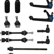 Detroit Axle - New Complete 12-Piece Front Suspension Kit for 02-05 Dodge Ram 1500 4x4 ONLY - 2 Upper Control Arm & Ball Joint, 2 Lower Ball Joint, All 4 Tie Rod, 2 Sway Bars [5-Lug Wheel Models Only]