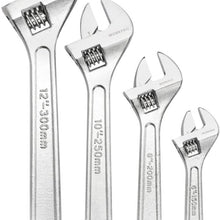 WORKPRO 4-piece Adjustable Wrench Set, Forged, Heat Treated, Chrome-plated (6-inch, 8-inch, 10-inch, 12-inch)