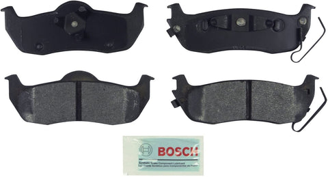 Bosch BE1041 Blue Disc Brake Pad Set for Select Infiniti QX56; Jeep Commander, Grand Cherokee; Nissan Armada, Titan - REAR