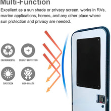 Q QUNSUNUS Upgrade RV Camper Door Windshield Shade 3-Layer RV Entry Door Window Sunshade Cover Motorhome Privacy Canvas Sun Blackout 16" x 24",Black,with 12 Screws