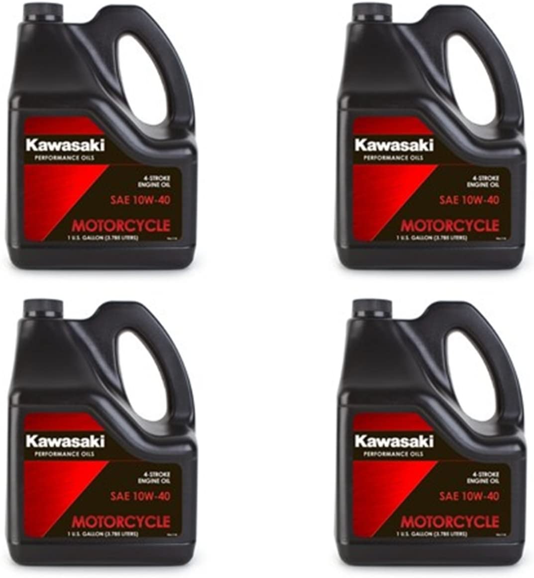 Kawasaki 4-Stroke Motorcycle Engine Oil 10W40 (Case of 4) 1 Gallon K61021-302