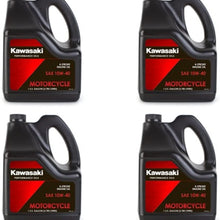 Kawasaki 4-Stroke Motorcycle Engine Oil 10W40 (Case of 4) 1 Gallon K61021-302