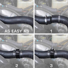GlowShift 50mm (1-15/16") Radiator Hose Attachment Adapter for Water Coolant Temperature Gauge Sensor - Includes Hose Clamps