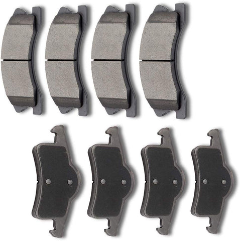 SCITOO 8pcs Front Rear Ceramic Brake Pads fit for 1999 2000 2001 2002 2003 2004 Jeep Grand Cherokee