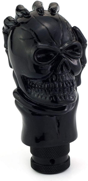 Thruifo Automatic Car Knob Shifter, Devil Skull Wand Head Style Manual Gear Stick Shift Knobs Fit Most MT Vehicles, Black