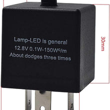 DKMOTORK 0051 3-Pin CF13 JL-02 Adjustable Electronic Flasher Relay for LED Turn Signal Light Bulbs 1PCS
