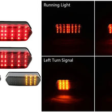 Yibid LED Integrated Tail Light for 2014-2018 Honda Grom MSX 125 Motorcycle, Brake Indicator Sequential Lights for MSX125/SF CBR650F CTX700 CTX700N, Smoke Len, with 1pcs Black 2-Pin Turn Flasher Relay