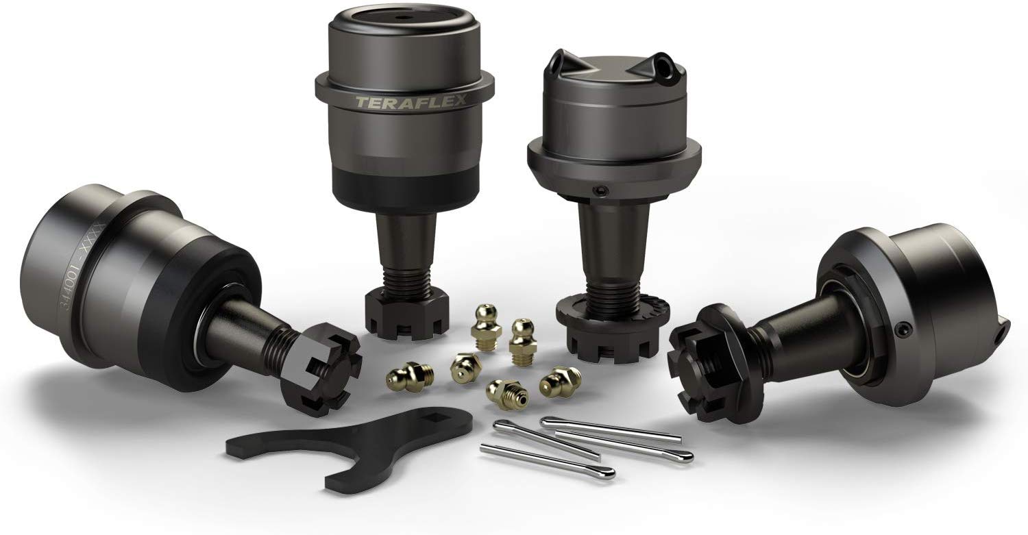 TeraFlex 3442002 JK/JKU HD Dana 30/44 Upper & Lower Ball Joint Kit w/out Knurl - Set of 4