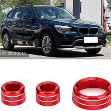 Gorgeri 3pcs Aluminum Alloy Left Drive Air Conditioning Knobs Circle Trim Fit for X1 2013-2015(Red)