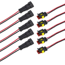 5 Sets AMP 1.5 series 2 Pin 10cm line connector harness male and female automotive waterproof plug harness assembly