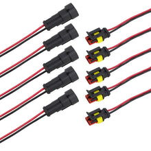5 Sets AMP 1.5 series 2 Pin 10cm line connector harness male and female automotive waterproof plug harness assembly (AMP1.5-2 Pin)