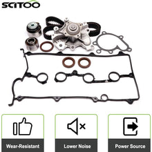 Engine Timing Part Belt Set Timing Belt Kits, SCITOO fit for Ford for Mazda 626 MX-6 Protege Replacement Timing Tools with Water Pump Valve Cover Gasket Kit