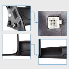 ECCPP Towing Mirrors fit 02-08 for Dodge Ram 1500 03-09 for Dodge Ram 2500 3500 Pickup Truck Power Heated Tow Folding Side View Black Mirror Pair Set Right Passenger and Left Driver Side