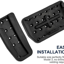 SUPAREE Model 3 Anti-Slip Foot Pedal Pads, Auto Aluminum Pedal Covers, Accelerator & Brake & Foot Rest Foot Pedal Pads+for Tesla Model 3 (A Set of 3)