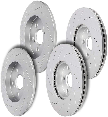 cciyu Rotors Drilled Slotted Brake Rotor Disc fit for 2009-2010 for Pontiac Vibe,2009-2019 for Toyota Corolla,2009-2013 for Toyota Matrix