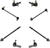 Detroit Axle - Front Inner Outer Tie Rods + Sway Bar Links + Lower Ball Joints Replacement for Lexus ES300 Toyota Avalon Camry Solara - 8pc Set