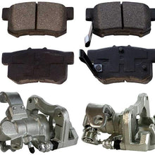 Prime Choice Auto Parts SCD537-BC29748PR Rear Brake Calipers and Ceramic Brake Pads